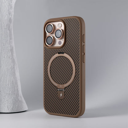 Elegant Carbon Fiber Maagsafe Stand Case - iPhone