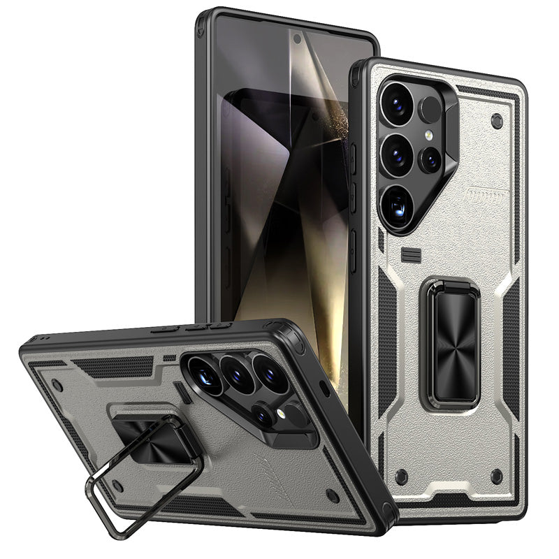 Sculpted Armor Metal Ring Kickstand Case - Samsung