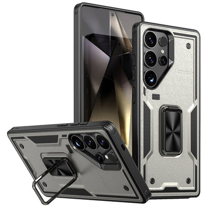Sculpted Armor Metal Ring Kickstand Case - Samsung