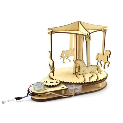 DIY Light Control Merry-Go-Round – Smart Wood Gadget for Kids