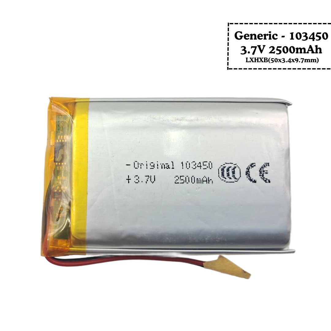 Generic: 3.7V 2500mAh Lithium Polymer Battery