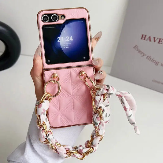 Floral Electroplated Diamond Case - Samsung
