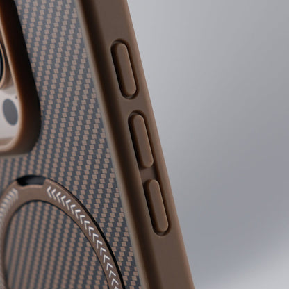 Elegant Carbon Fiber Maagsafe Stand Case - iPhone