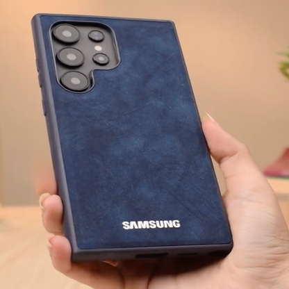 Galaxy S24 Ultra - Vintage Leather Armor Case