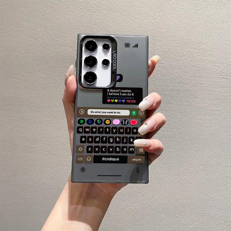 Trendy Stylish Chat Keyboard Phone Case - Samsung
