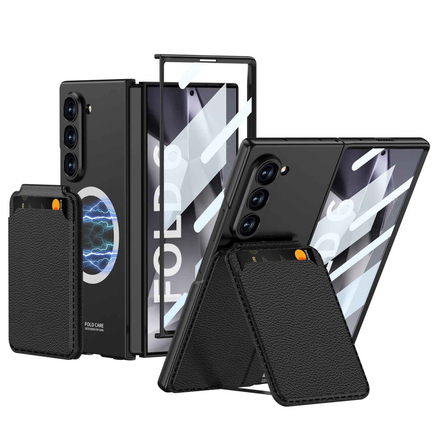 Prestigious Plaid Pattern Leather Case - Samsung