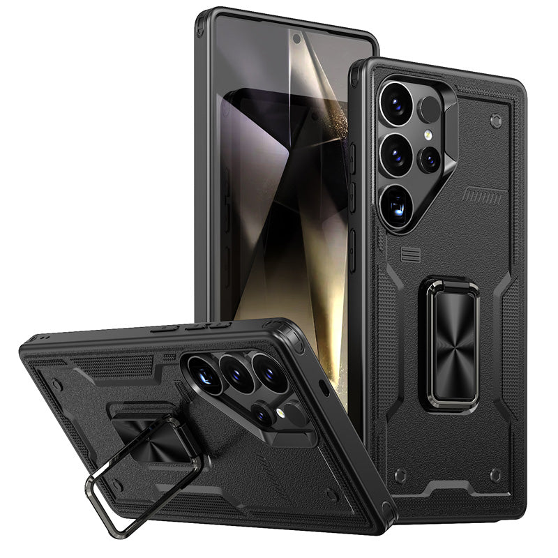 Sculpted Armor Metal Ring Kickstand Case - Samsung
