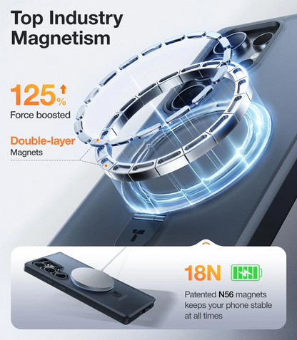 Galaxy S24 Ultra TORRAS Magnetic Stand Translucent Case