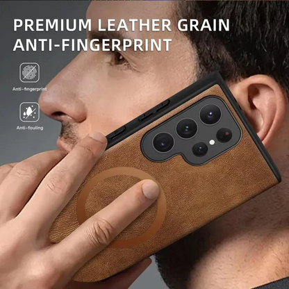 Elite Leather Magnetic Magsafe Case - Samsung