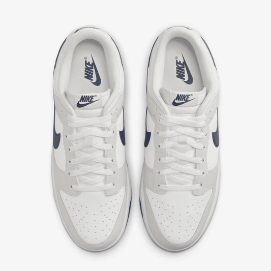 NIKE | DUNK LOW RETRO { SUMMIT WHITE/MIDNIGHT NAVY-PLATINUM TINT