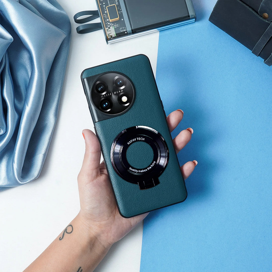 Premium Leather SpinRing Case - OnePlus