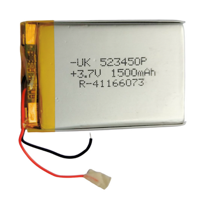 3.7V 1500mAH LiPo Rechargeable Battery Model UK-523450P