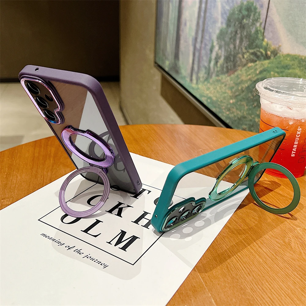Clear Magnetic Ring Stand Case - Samsung