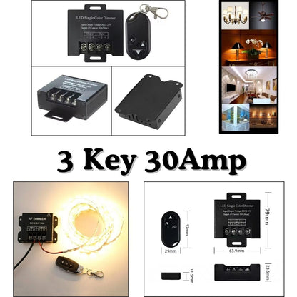 DC12-24V Single-Color LED Dimmer With RF Wireless Remote Control
