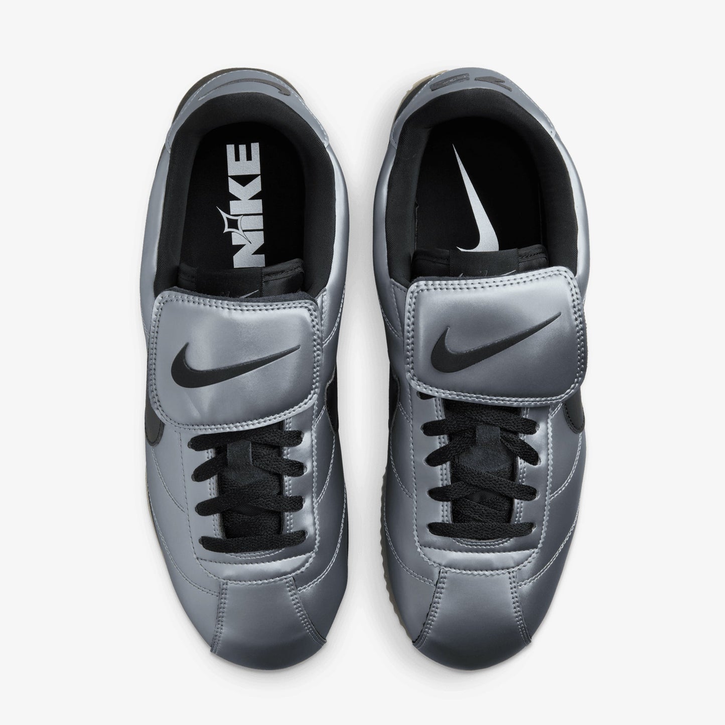 NIKE | CORTEZ { MTLC COOL GREY/BLACK-GUM DARK BROWN