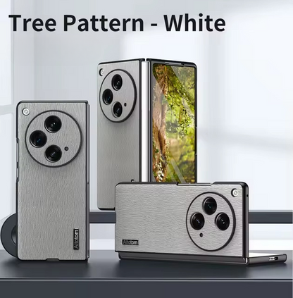 Tree Pattern Leather Folding Shockproof Case - OnePlus Open