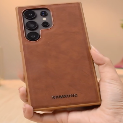Galaxy S24 Ultra - Vintage Leather Armor Case