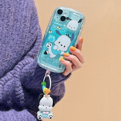 Cute Cartoon Phone Case with Charm