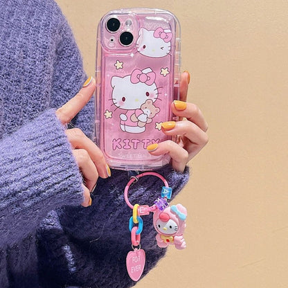 Cute Cartoon Phone Case with Charm