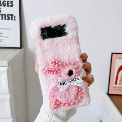 Cartoon 3D Pearl Rabbit Case - Samsung