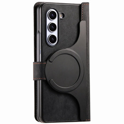 Galaxy Z Fold 5 Premium Magnetic Essentials Leather Wallet Case
