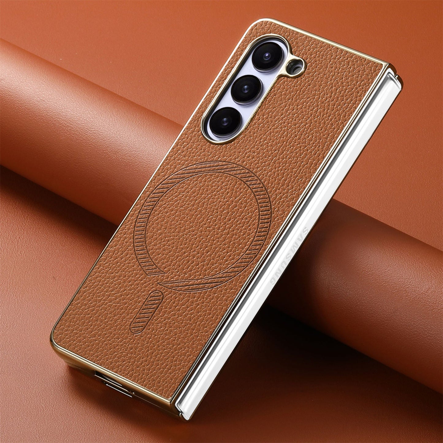 Galaxy Z Series Premium Magnetic Leather Case