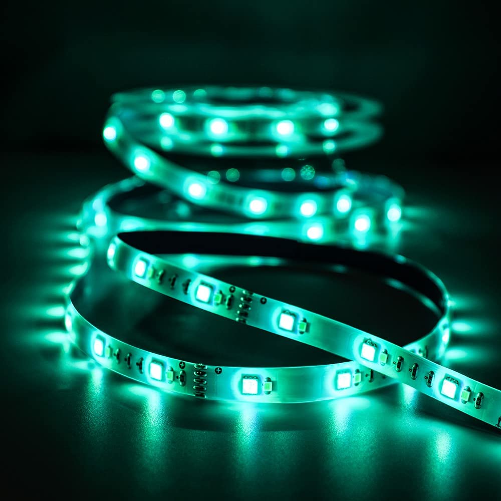 12VDC 2835 RGB LED Strip Light Kit with Remote & Adapter