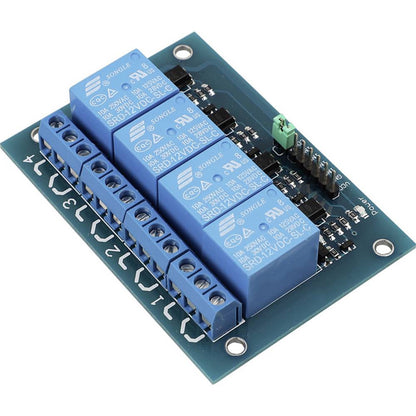 12V 4 Channel Isolated Relay Module optocoupler (with Light Coupling)