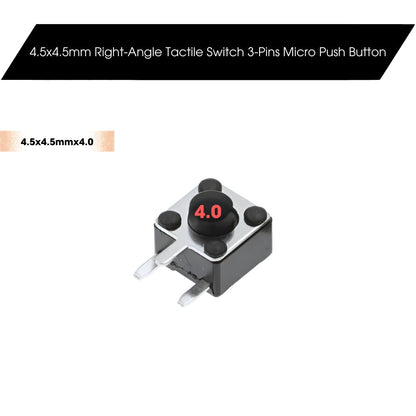4.5x4.5mm Dip Right-Angle Tactile Switch 3-Pins Micro Push Button