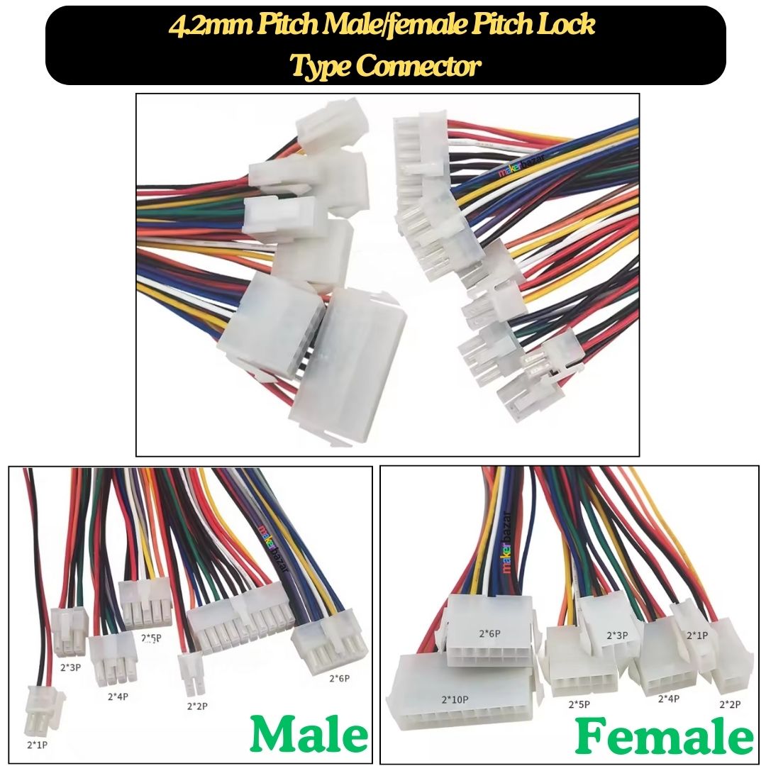 4.2mm-Pitch Lock-Type Molex Connector with Wire