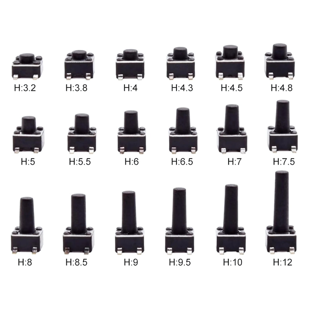 4.5x4.5mm SMD Patch Tactile Micro Push Button Switch 4-Pins