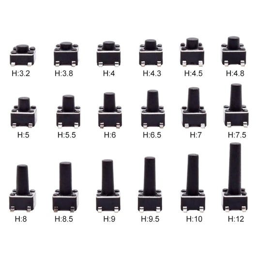 4.5x4.5mm SMD Patch Tactile Micro Push Button Switch 4-Pins