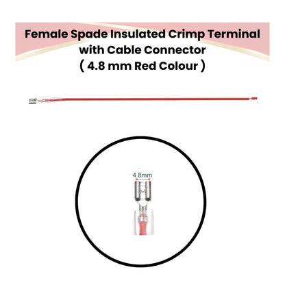 Female Spade Insulated Crimp Terminal with Cable Connector