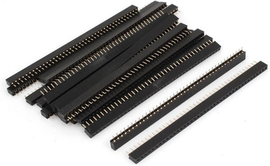 40 Pin Berg Strip Female Squre HoleType pins spaced at 2.54mm 100Pcs