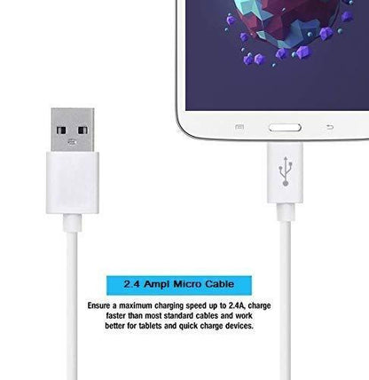 Fast Charger for Realme 5/5i/5s/C1/C11/C12/C15 Original Mobile/Wall/Android SmartphoneHi Speed Fast Charging Travel Charger with 1M Micro USB Charging Data Cable (2.4 Amp)
