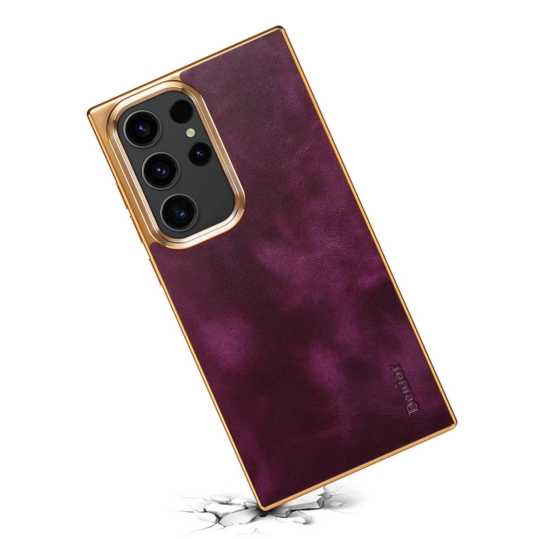 Steel Shield Leather Frame Case - Samsung