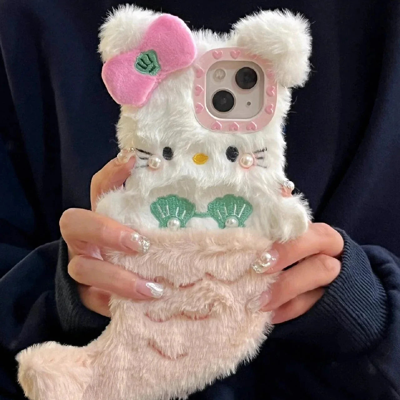 Hello Kitty Mermaid Fuzzy Phone Case