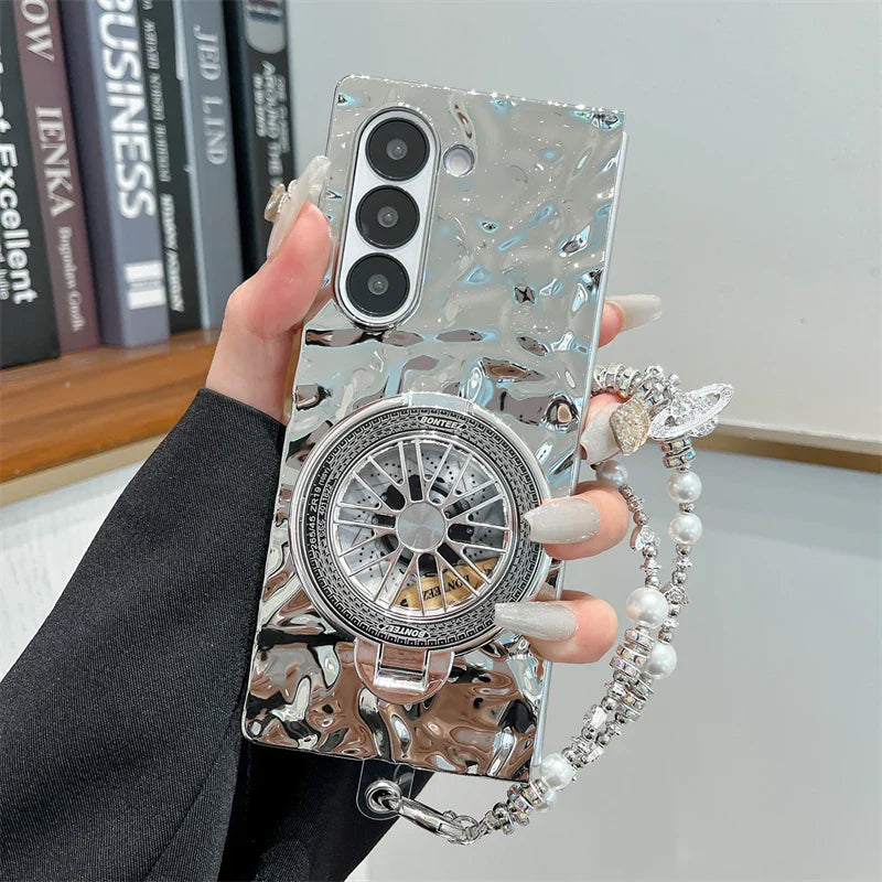 Glossy Gyroscope Kickstand Case with Charm - Samsung