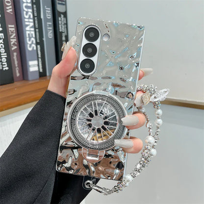 Glossy Gyroscope Kickstand Case with Charm - Samsung