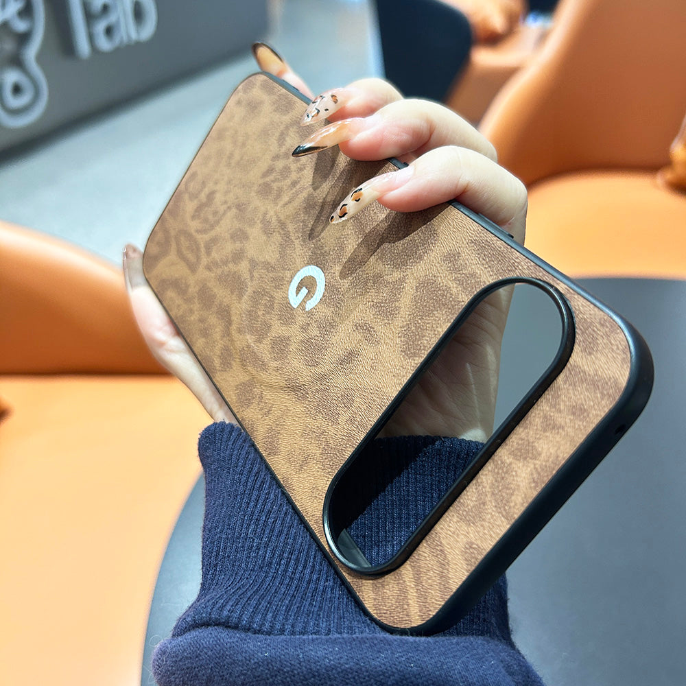 Stylish Leather Leopard Print Case - Google Pixel