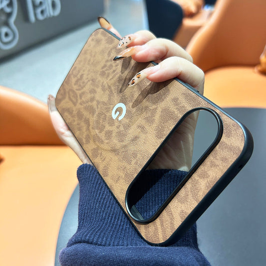 Stylish Leather Leopard Print Case - Google Pixel