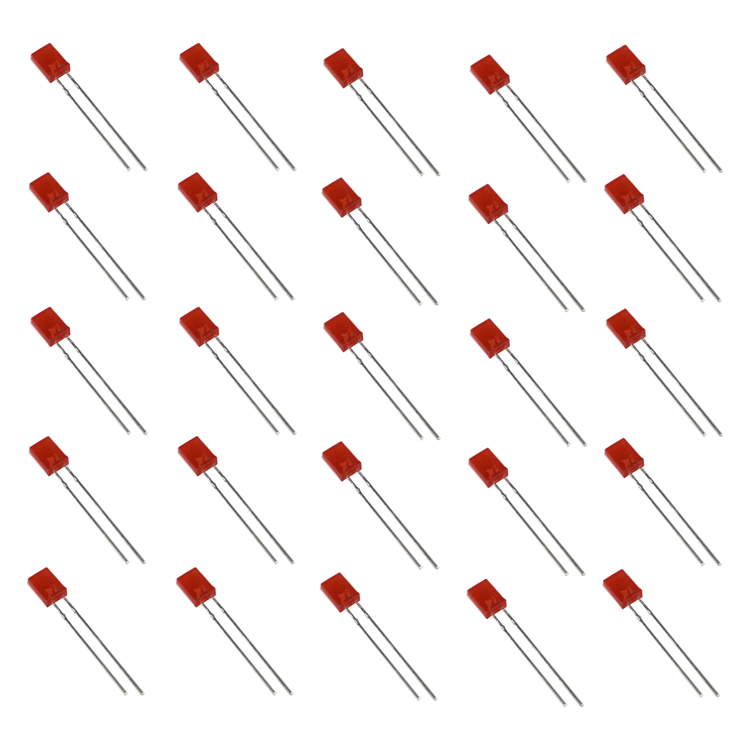 Kinglight 5mm Rectangle Diffused Red LED (2.5 to 3.0V)
