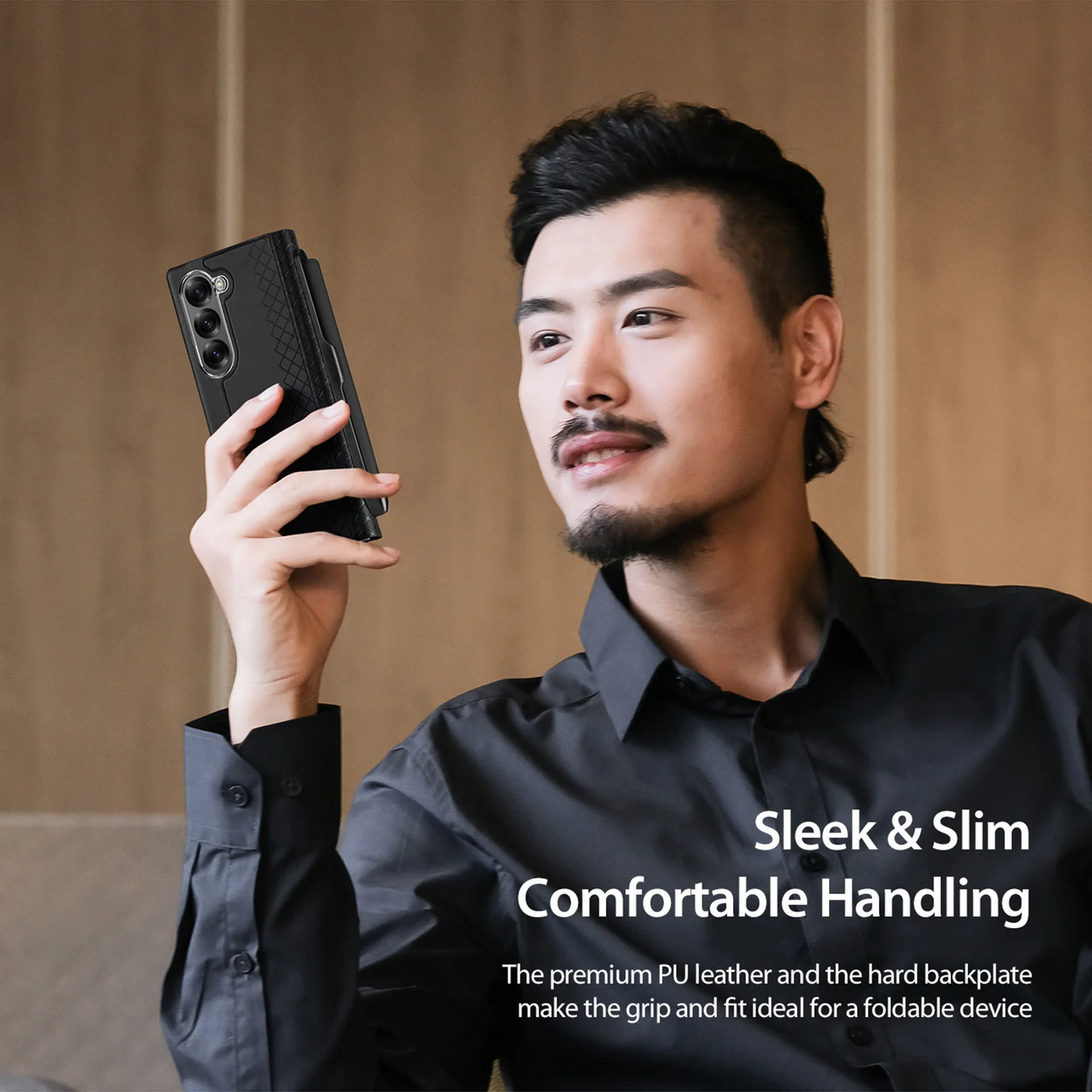 Galaxy Z Fold6 PU Leather Case with Pen Holder