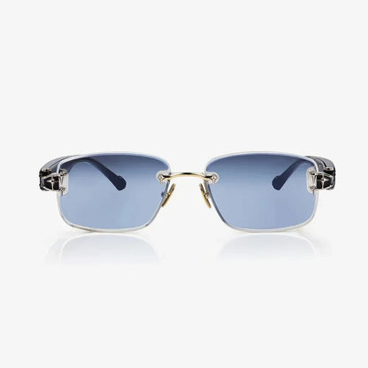 Touch-Slide Color Shift Rimless Sunglasses