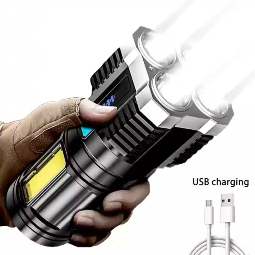 USB 5V Charge Flashlight L-S03 LED Flashlight Rechargeable Torch USB 5V COB LED Switch/Charging Port