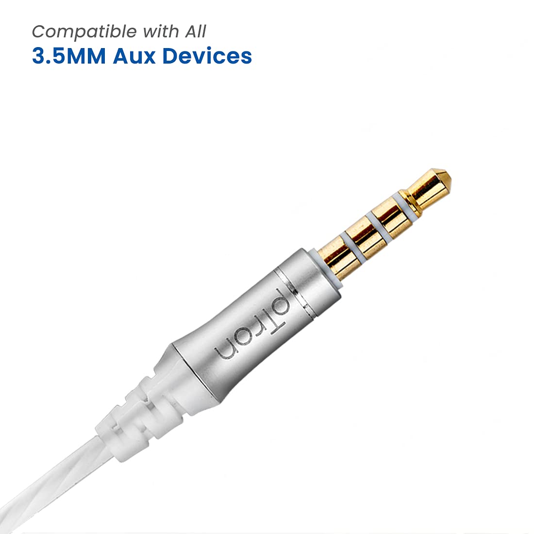 pTron Boom Ultima 4D Dual Driver in-Ear Wired Headphones with Mic - (White)