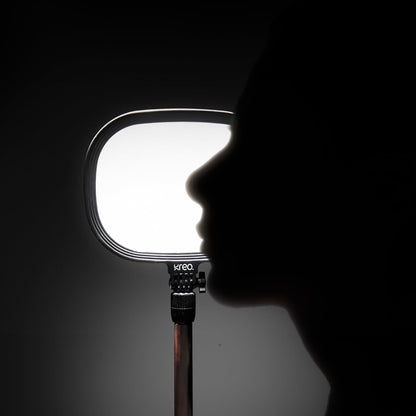 Kreo Slab Key Light Video Light Adjustable Photography Fill Light Five Color Temperatures 3200K-5600K Adjustable Brightness 1455 Lumens 120 Light Beads CRI 95+ with Extendable Light Stand for Video