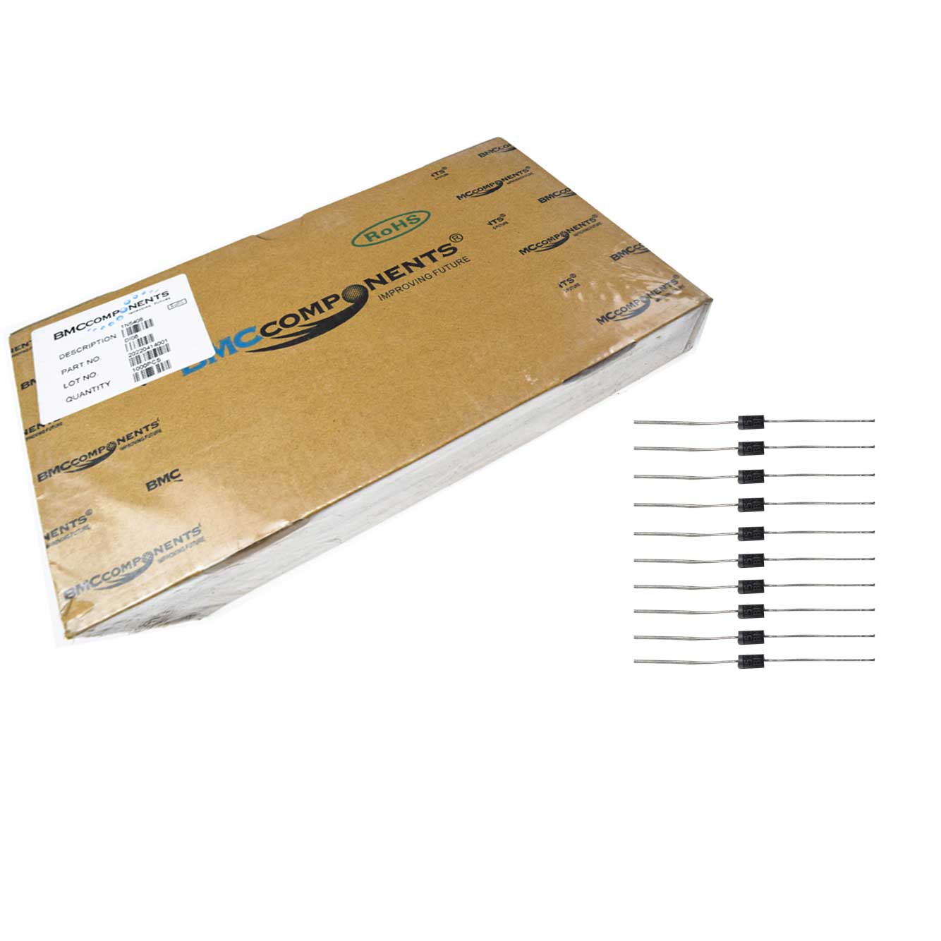 1N5408 3A Standard Recovery Diode, DO-201