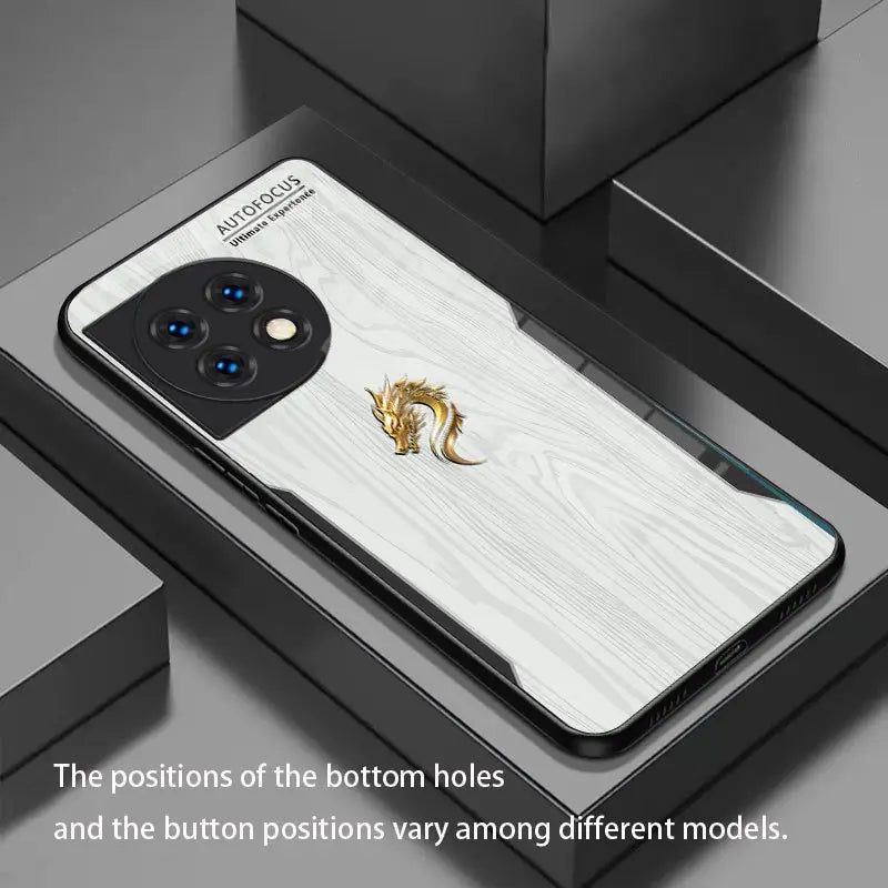 Unique Dragon Head Wood Grain Case - OnePlus