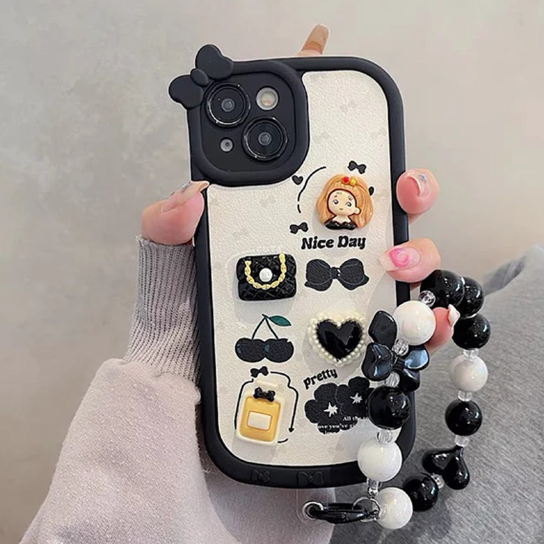 Cute 3D Doll Case with Bracelet - iPhone